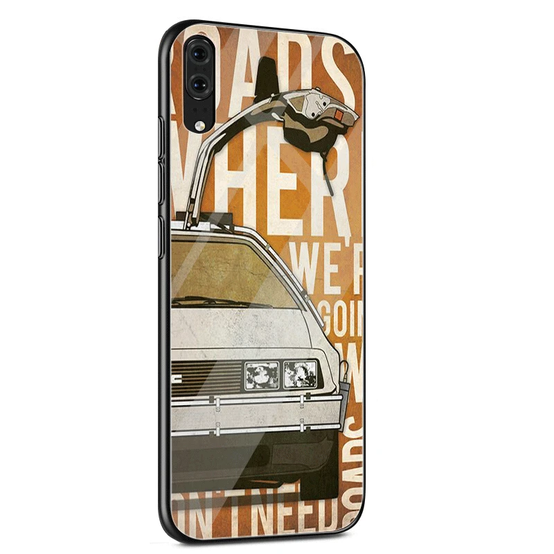 G1 Стеклянный Чехол для мобильного телефона huawei P30 P20 P Smart P10 Y6 7A Y9 Honor 8X9 10 mate 20 Pro Lite Back to the Future Cute - Цвет: G1