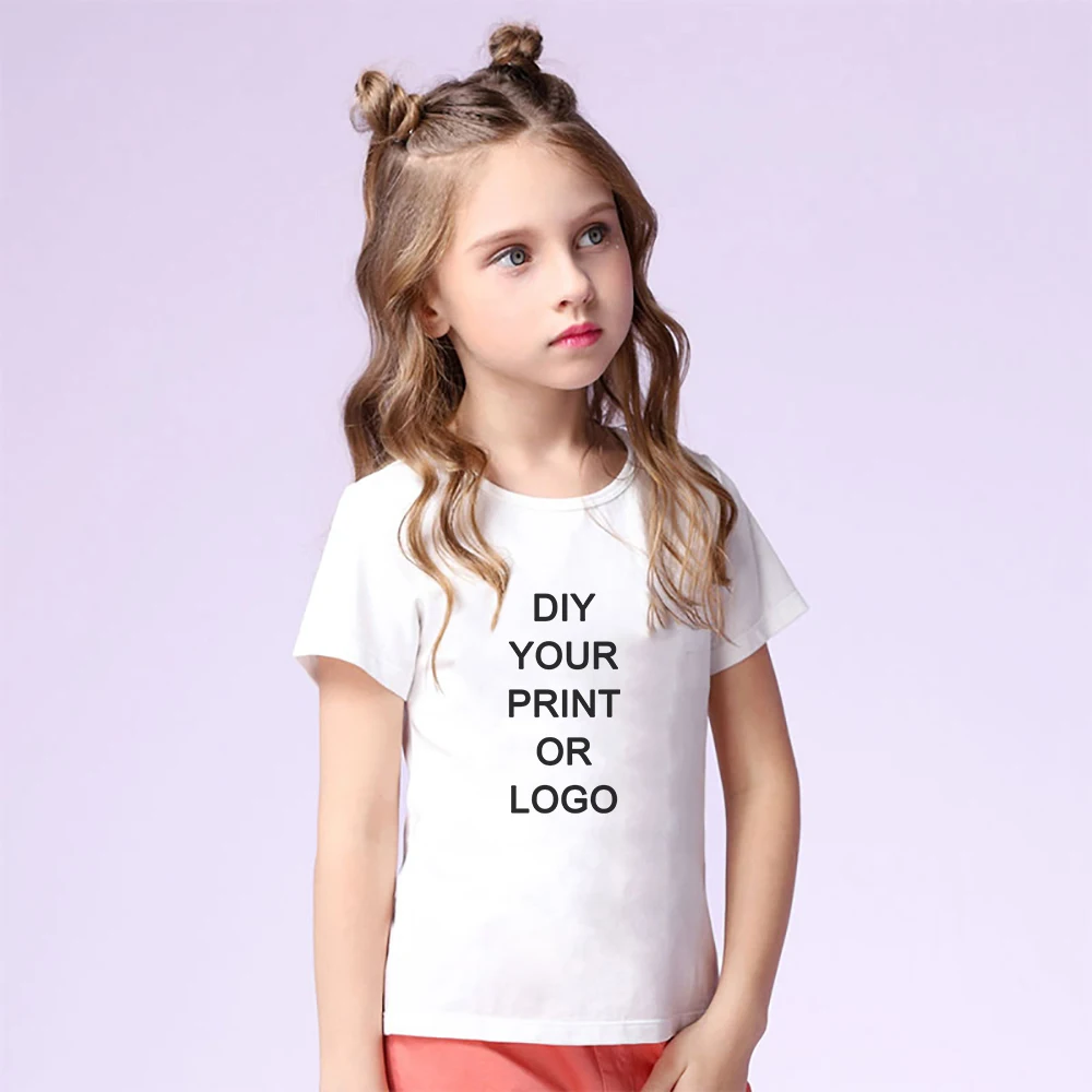 DIY YOUR PRINT OR LOGO Kids Summer T-shirt Short Sleeve Casual Clothes Cozy Soft Top Tumblr CUSTOM TEXT Children's Clothing red t shirt childrens	