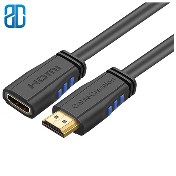 

HDMI 2.0 Extension Cable 4K HDMI 2.0 Male to Female Cable Support 4K(60Hz) Ultra HD 3D Video Ethernet Audio Return Channel Black