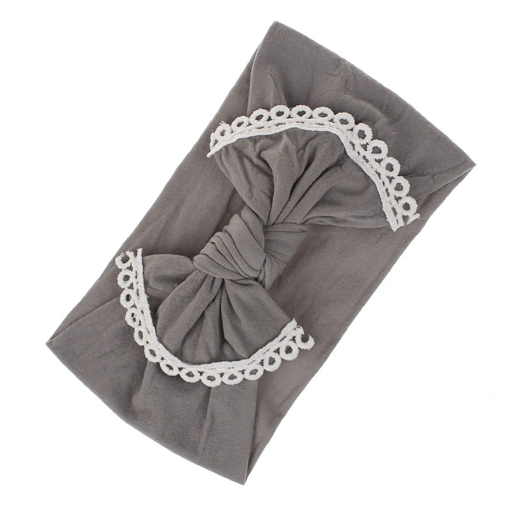 2020 Brand New Newborn Toddler Baby Girls Baby Bow Lace Elastic Hair Headband Hair Accessories Baby Gifts