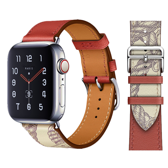 tour for Apple watch band 44mm 40mm 45mm 41mm 42mm 38mm 44 45 mm Genuine Leather bracelet iWatch serie 3 4 5 se 6 7 strap