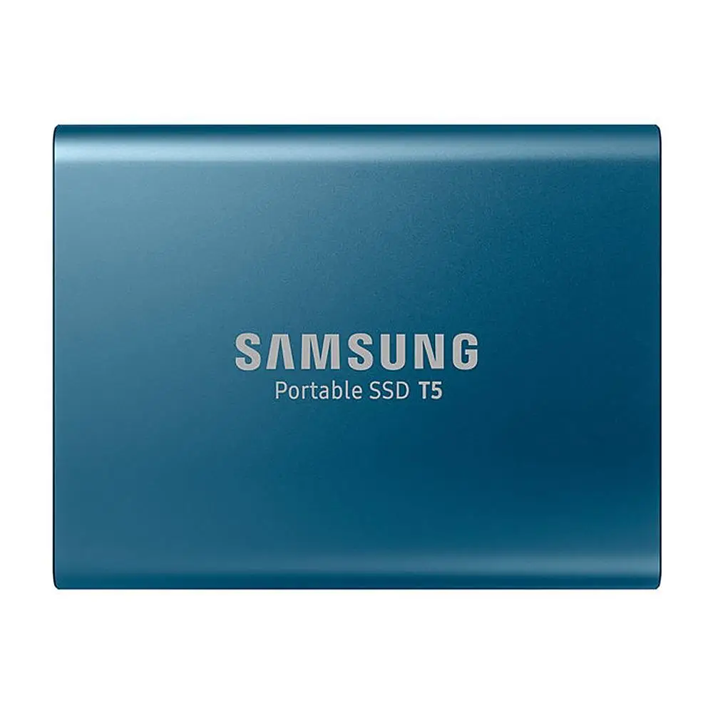 Samsung T5 SSD 500GB 1 ТБ USB 3,1 внешние твердотельные накопители Gen2 и обратная совместимость для ноутбука портативный синий SSD samsung - Цвет: Синий