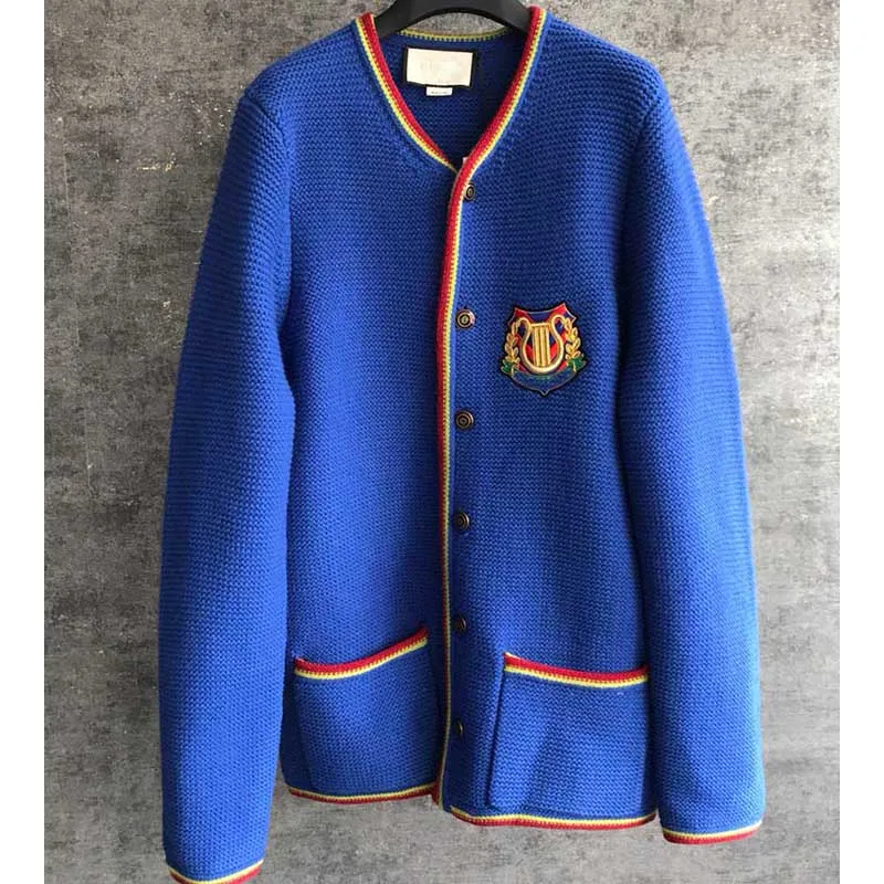 Cosmicchic Модный высококачественный Синий Свободный вязаный женский свитер, кардиган однобортный теплый вязаный свитер