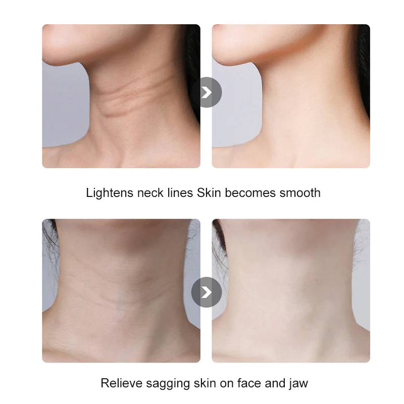 3 Colors Led Facial Neck Massager Led Photon Therapy Heating  Face Neck Wrinkle Removal Machine Reduce Double Chin Skin Lifting
