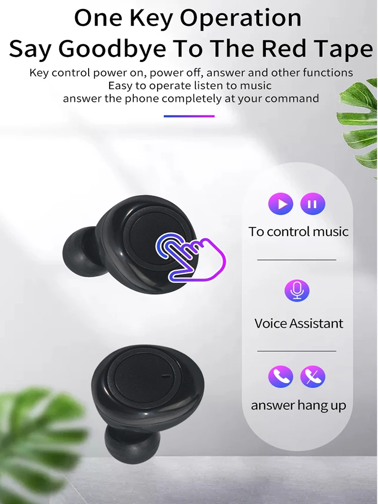 TWS Wireless Earphones Bluetooth 5 0 Headphones IPX7 Waterproof Earbuds LED Display HD Stereo Built in Mic For Xiaomi IPhone