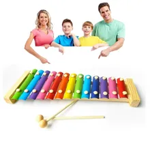 Деревянный тринадцать музыкальный инструмент для детей раннего возраста обучающая игрушка пианино для детей ксилофон детская музыка для младенцев