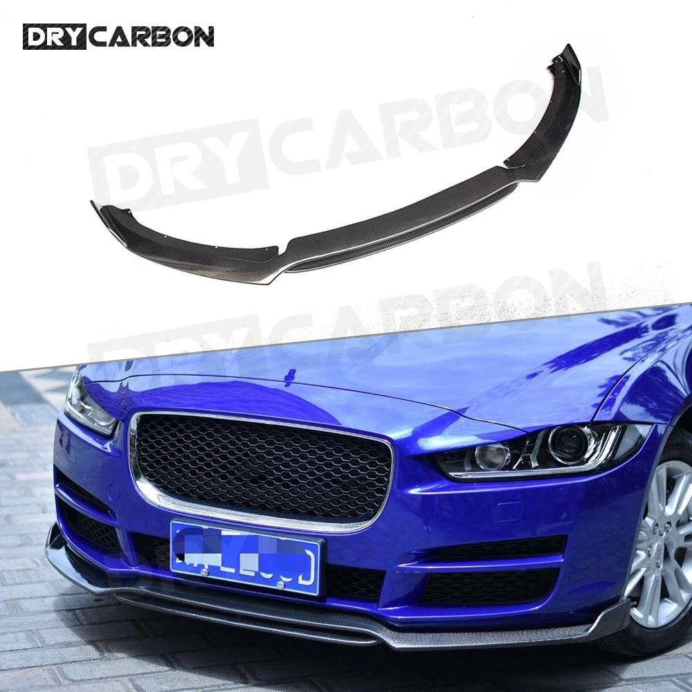 

Front bumper Lip Spoiler For Jaguar XE Sedan 4 Door 2015 -2018 Double Style Head Bumper Chin Cover Trim Carbon Fiber/FRP Shovel