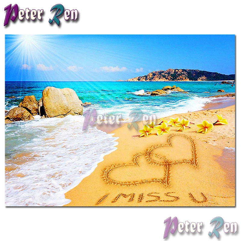 

5d Ocean scenery couple love Diamond Painting Embroidery DIY Square or round Mosaic Cross stitch Rhinestone wedding gift