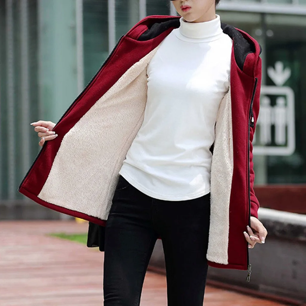 Пальто для девочек; manteau femme зимняя куртка женская зимняя теплая верхняя одежда, однотонные, с карманами из композитных материалов коллекции ropa mujer
