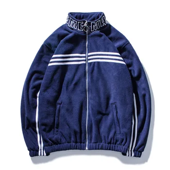 

LawFoo country tide original autumn and winter new letter embroidery sports stand collar coat bf couple stand collar jacket