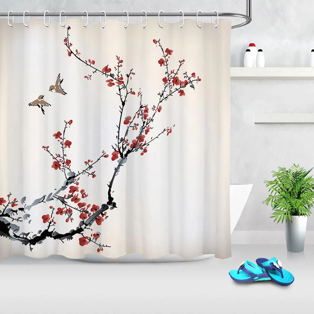 Inyahome – Rideau De Douche En Tissu Polyester Blanc, Résistant À