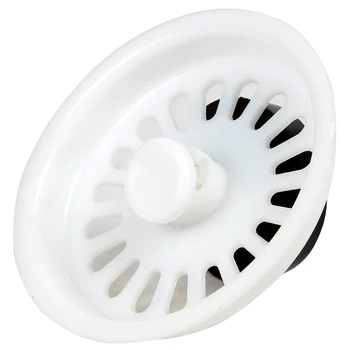 

ABSF Plastic Removable Basin Sink Strainer Basket 73mm Dia Drain White