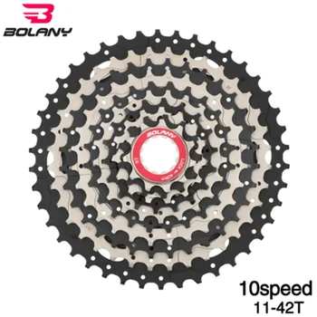 

BOLANY MTB Mountain Bike Bicycle Freewheel 10 Speed 11-42T Cassette Flywheel Easy To Clean Bicycle Accessories