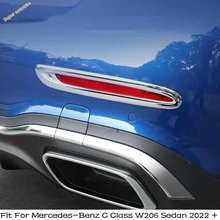

Rear Fog Light Lamp Cover Trim Garnish Frame Chrome / Carbon Fiber For Mercedes-Benz C Class W206 Sedan 2022 Exterior Refit Kit