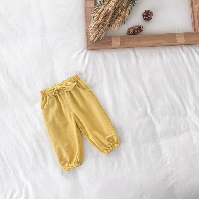 Летние противомоскитные штаны ярких цветов для девочек летняя одежда спортивные штаны для девочек легкие штаны для отдыха в западном стиле детская одежда