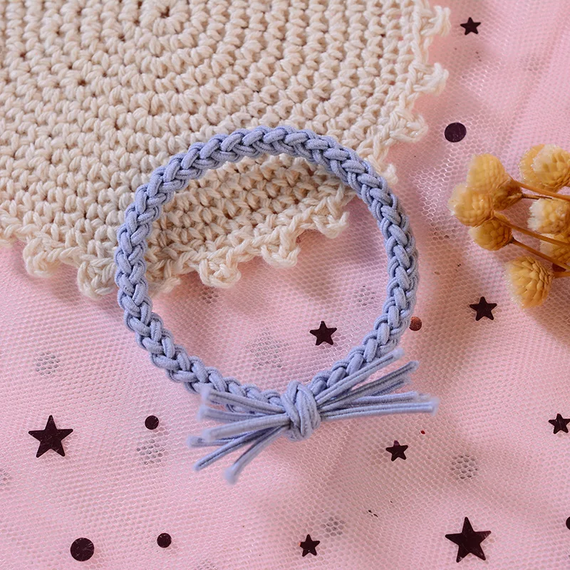 new Fashion Twist style elastic hair bands girls ponytail holder head rope hair 20pcs/lot hair accessories for women sets - Цвет: blue