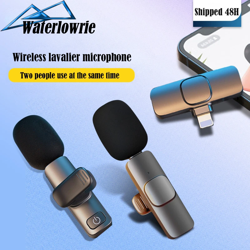 Беспроводной петличный микрофон записывающий мини-микрофон для iPhone iPad YouTube Facebook