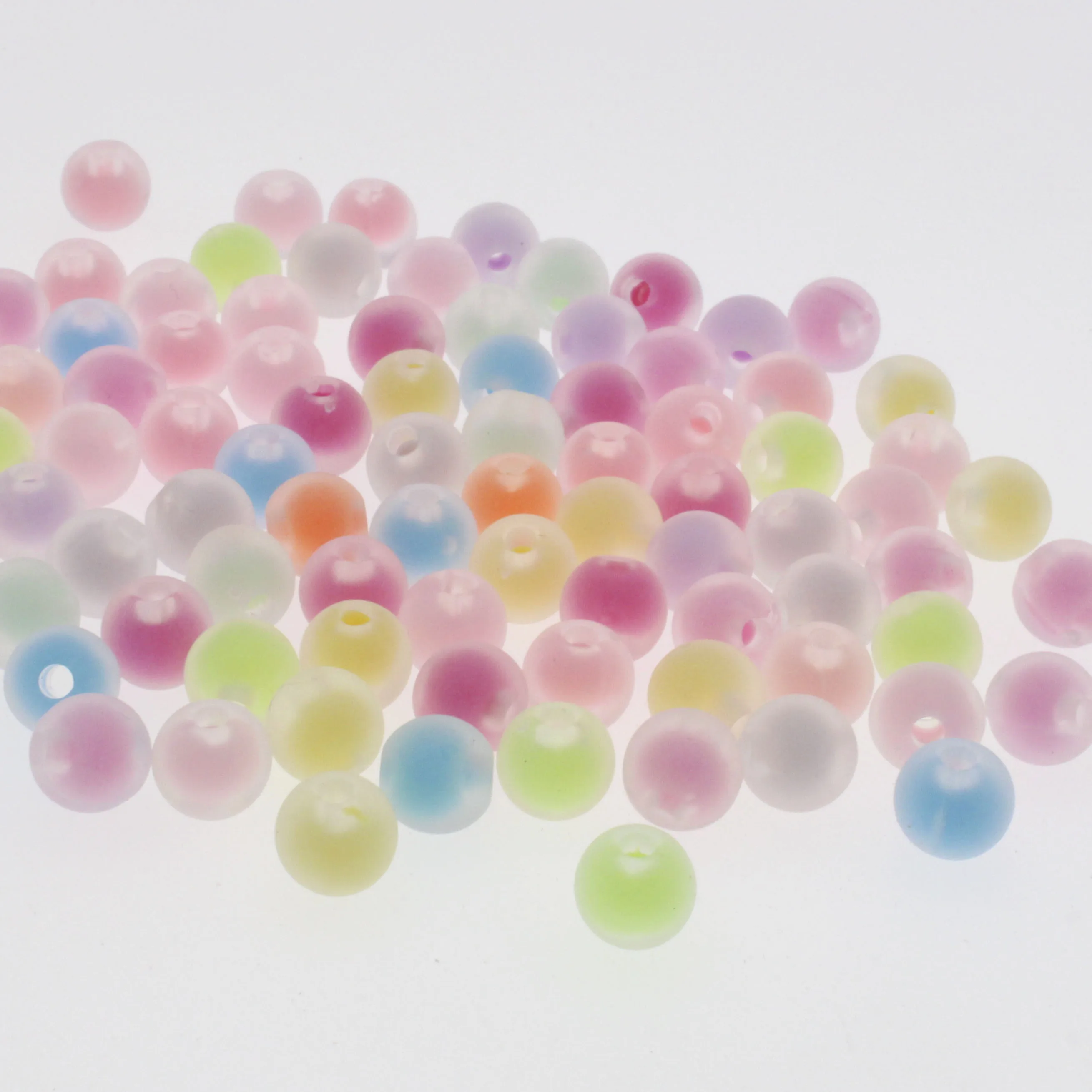 CHONGAI 100Pcs Acrylic Matt Bead in Round Beads For Jewelry Making DIY Accessories 8mm | Украшения и аксессуары