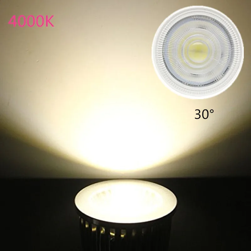 thumbnail image 1 of Foco LED GU10 MR16 de 12 V, 110 V, 220 V, luz natural, blanco natural, 4000 K, blanco frío, 6500 K, blanco cálido, 3000 K, lámpara COB regulable, 1 of 5
