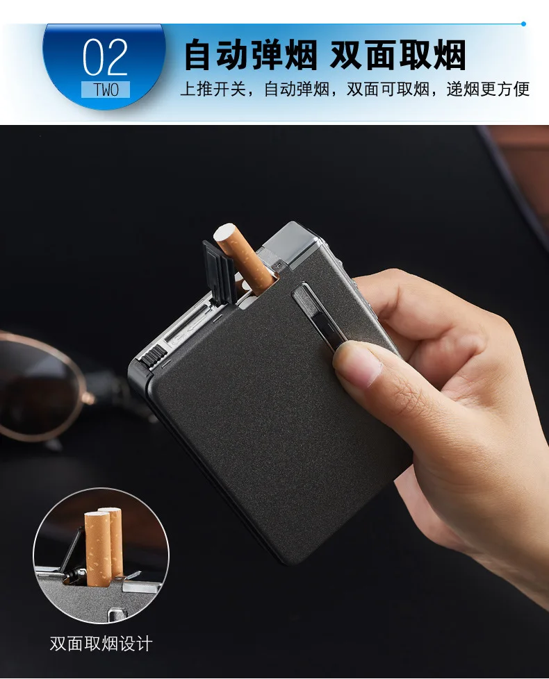 Новейшая перезаряжаемая usb-зарядка зажигалка с 12 сигаретами корпус Защита окружающей среды дым НЕТ газовая зажигалка