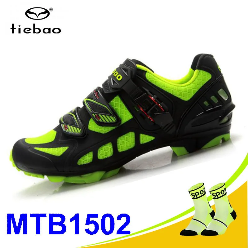 mtb shoes green Tiebao велосипедная обувь мужская sapato ciclismo mtb spd обувь СУПЕРЗВЕЗДА кроссовки уличная спортивная обувь для горного велосипеда - Цвет: mtb shoes green