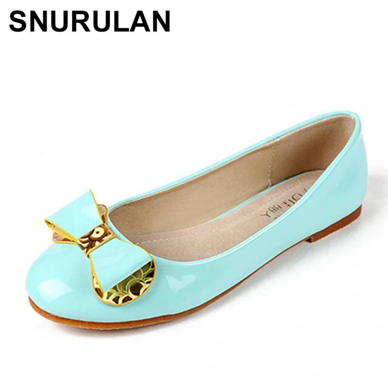 

SNURULAN Pink spring shoes women flat shoes women boat shoes women fashion Zapatos Charol Mujer Bayan Ayakkabi Ladies Schoenen
