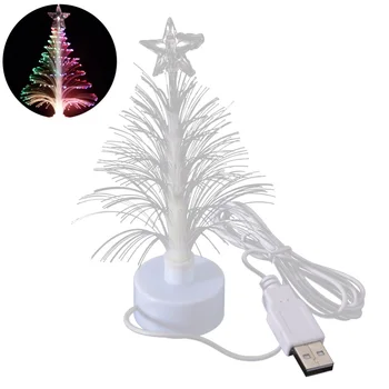 

1 pc Mini Christmas Tree USB Connection LED Fiber Optical Lamp Night Light for Bedroom Home