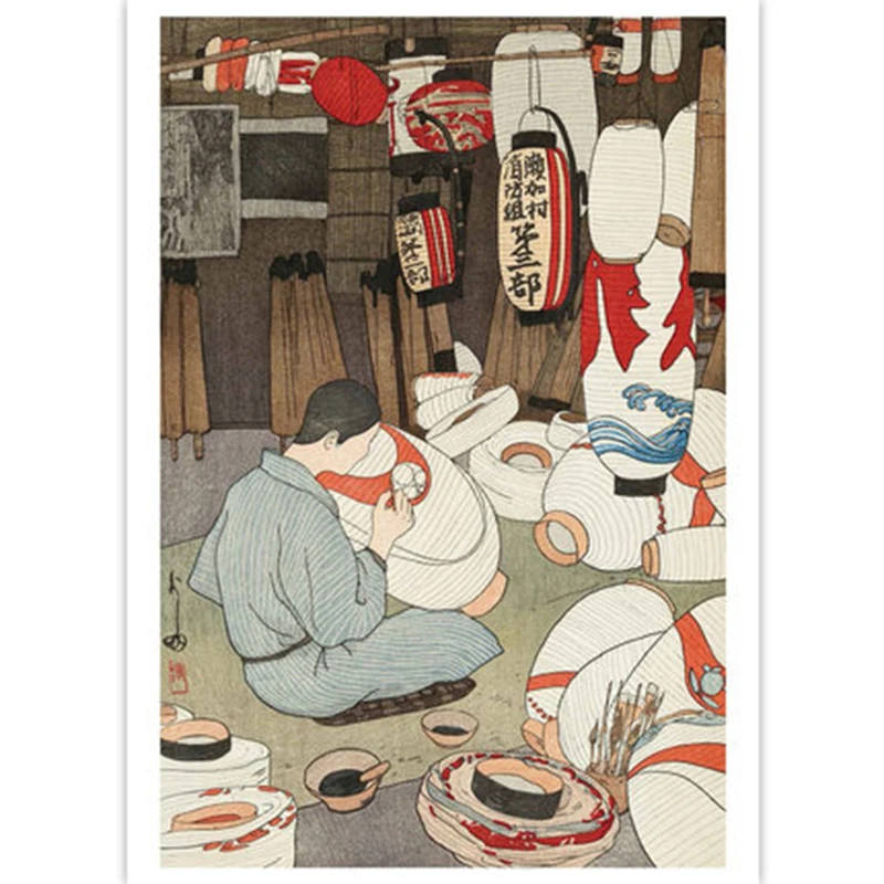 Художественная открытка: японская живопись и ветер ukiyo-e/пейзаж живопись креативная открытка на день рождения/Пейзаж Открытка