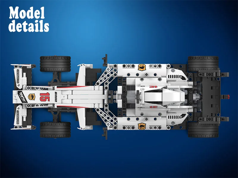 MOC F1 Супер гоночный Радиоуправляемый автомобиль совместимый создатель технологические строительные блоки кирпичи развивающие игрушки подарки на день рождения для детей