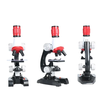 

New Microscope Kit Lab LED 100X-1200X Home School Educational Toy Gift Biological Microscope For Kids Child