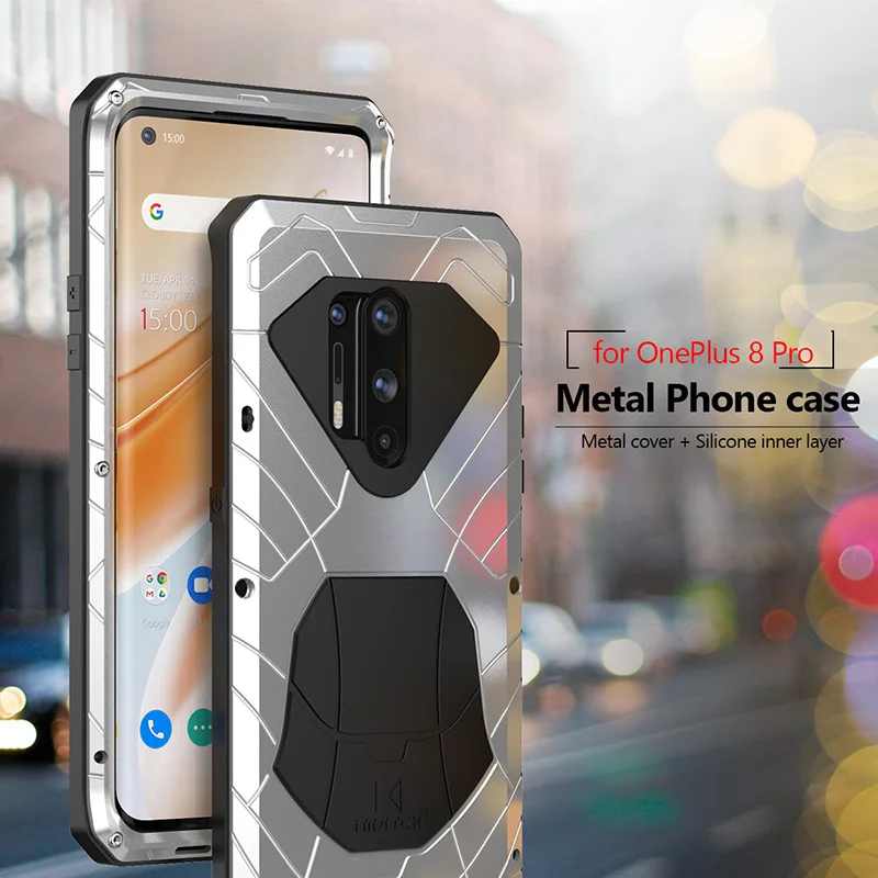 Case for Oneplus 8 8Pro 9 9pro Heavy Duty Protection Doom Armor Metal Aluminum Case Shockproof Protector Cover Phone Accessories