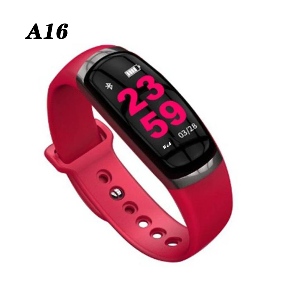

A16 Smart Watch New Style Color Screen Smart Bracelet Men Women Big Screen Heart Rate Blood Pressure Sports A16 Smart Bracelet