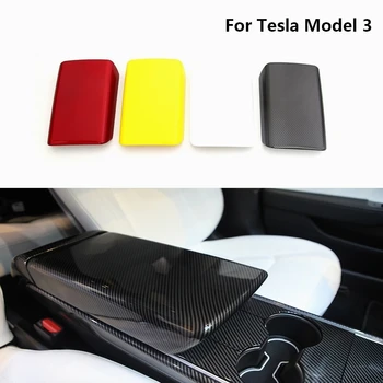 

Car accessories for Tesla Model 3 Inner Center Storage Armrest Cover Trim ABS Plastics Accessories 4 Colors 2018-2019