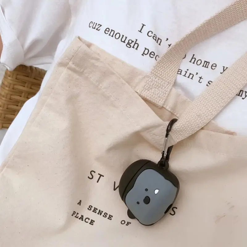 Уникальный защитный силиконовый чехол Gorilla с карабином для Airpods 1/2 Kit