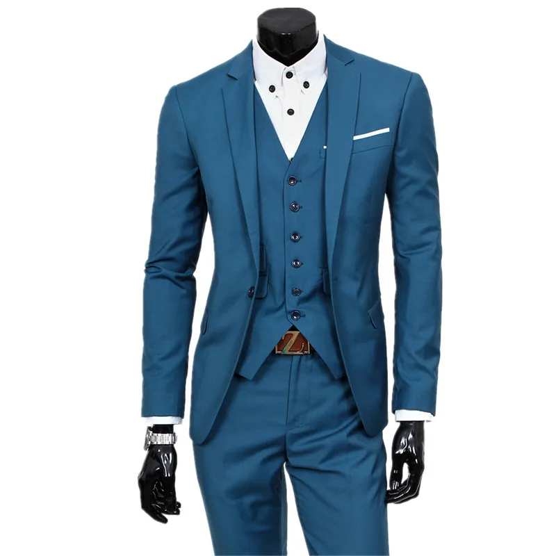 Мужской модный бутик трехкомпонентный пиджак блейзеры мужские деловые костюмы