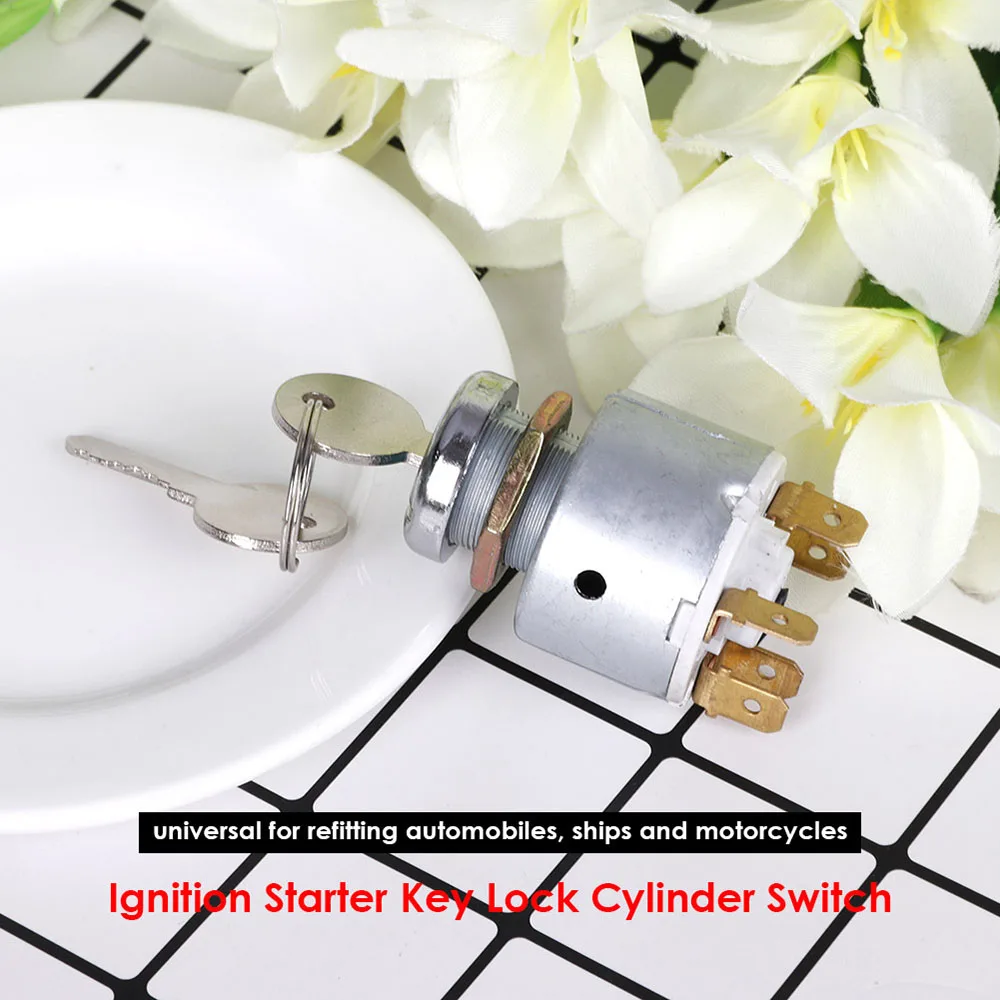 

Auto Parts 12V Car Ignition Lock Switch Control 4 Position W/ Keys Set In High Quality For Lucas SPB501