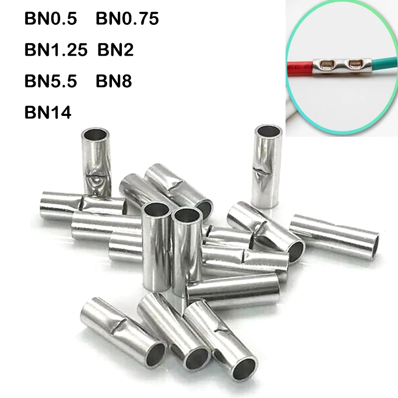 50/20 шт. 26-6 AWG bn0 5 BN1.25 BN2 BN3.5 BN5.5 BN8 из чистой меди Луженый неизолированный стыковой