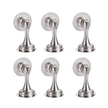 

Door Stopper, 6 Pack netic Door Stops, Stainless Steel Door Catch, No Need to Drill - Double-Sided Adhesive Tape, Keep Your D