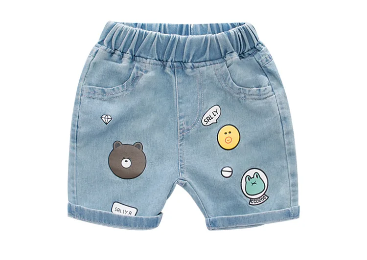 Children Printed Denim Shorts Children Casual Versatile Fashion Pants Male Baby Cool Jeans a Generation of Fat