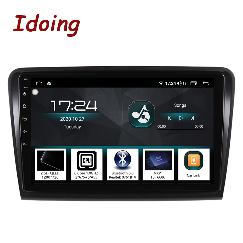 Idoing 10 2 &quotАвтомобильный Android Радио мультимедийный плеер 2.5D 4G + 64G головное