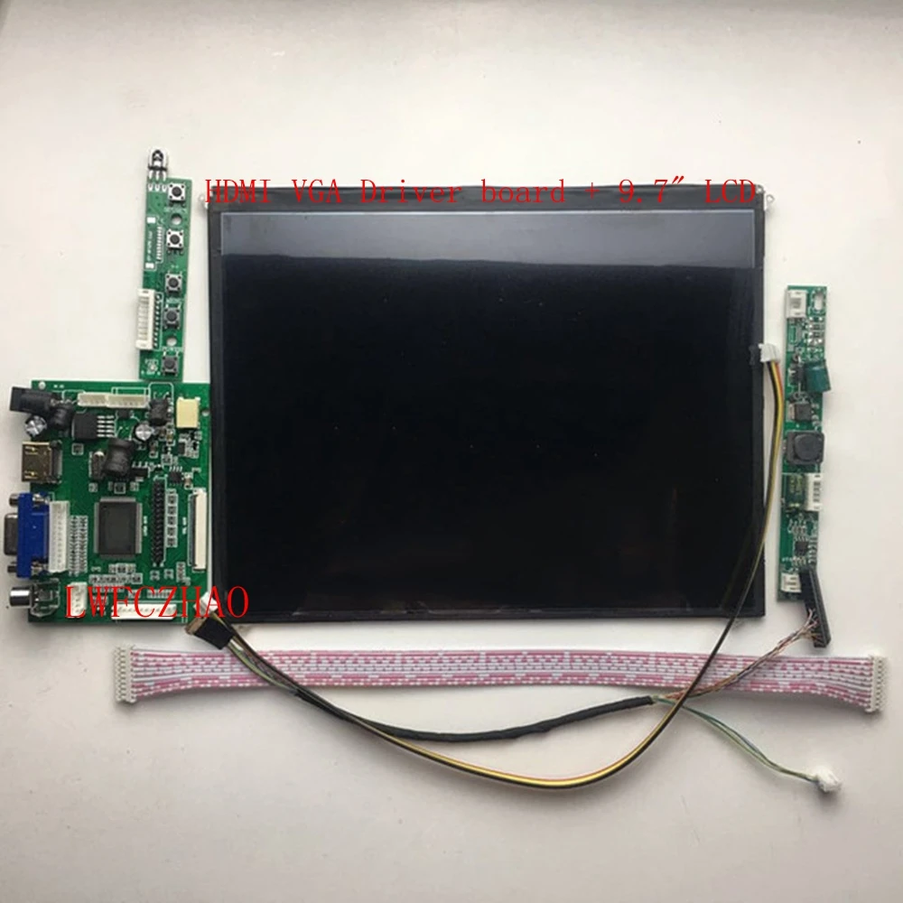 HDMI Audio Controller Driver Board Monitor Kit for Ipad 2 1024X768 9.7" LP097X02 SLQ1 SLQE SLN1 SLP1 LCD Screen Display lcd monitor driver board,lcd screen
