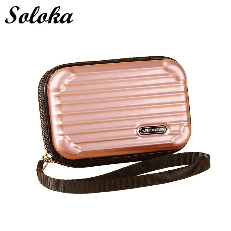Monedero pequeño varias tarjetas para mujer, bolso de femenino con cremallera Rfid, tarjetero de órgano para chica, cartera cuadrada Horizontal con cordón - AliExpress Maletas y bolsas