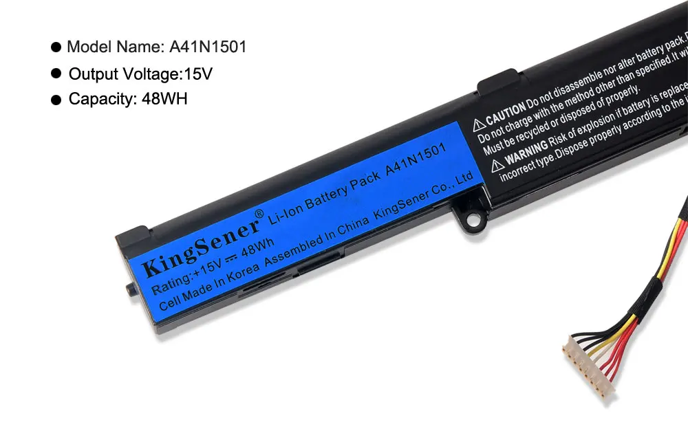 Аккумулятор KingSener в Корейском стиле аккумулятор A41N1501 для ASUS GL752JW GL752 GL752VL GL752VW N552