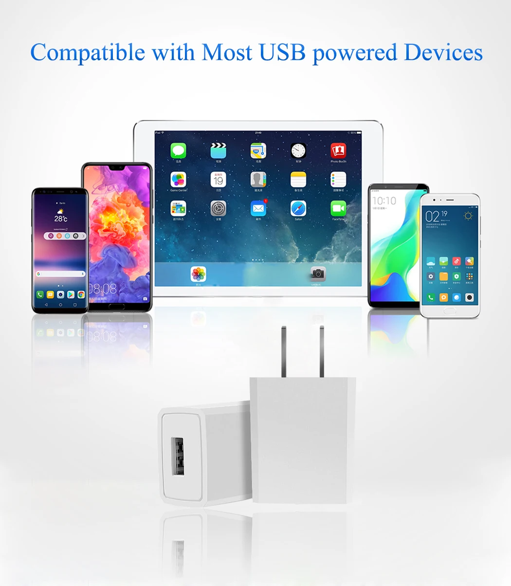 USB зарядное устройство Универсальный Apple IPhone11Pro/Xs Max Android 5 V/1A адаптер