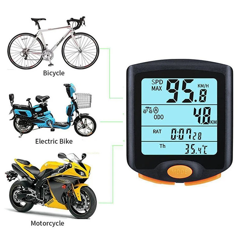 

Bicycle Code Table Automatic 1.8inch LCD Screen Waterproof Computer Speedometer Wired Outdoor Cycling Bike GPS Accessories