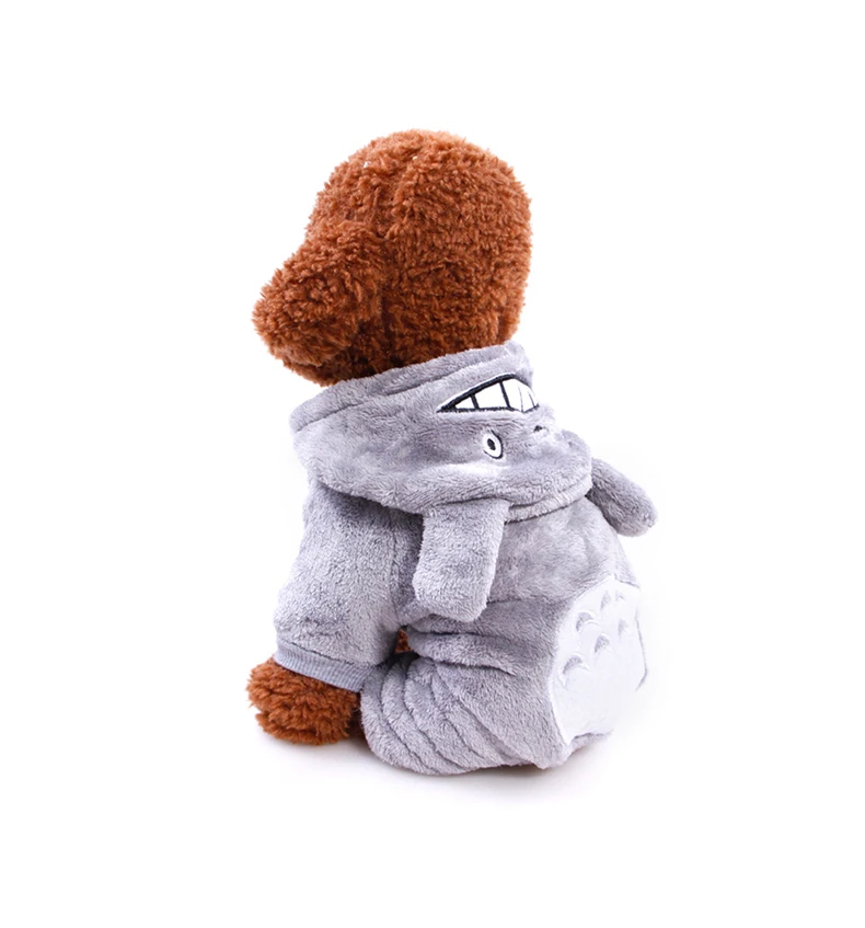 Lanke зимняя одежда для собак Gary Totoro, милая куртка с капюшоном для собак, куртка из хлопка для маленьких собак и кошек, французская одежда для бульдога