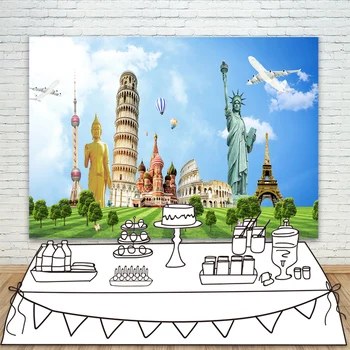 

Oh The Places You Will Go Backdrop Baby Shower Background for Travel Photography Travel Around The World Backdrop For Studio