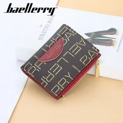 Baellerry Women's Wallets Classic Letter Printing Clutch Bags for Girls Short Fashion Business Card Holder Female Coin Purses