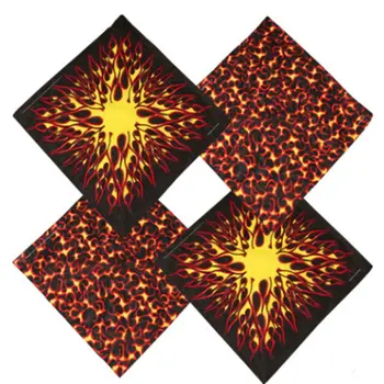 

3Pcs Halloween Cosmetic Dance Headscarf Flame Series Street Sports Headscarf Square scarf QDD9793