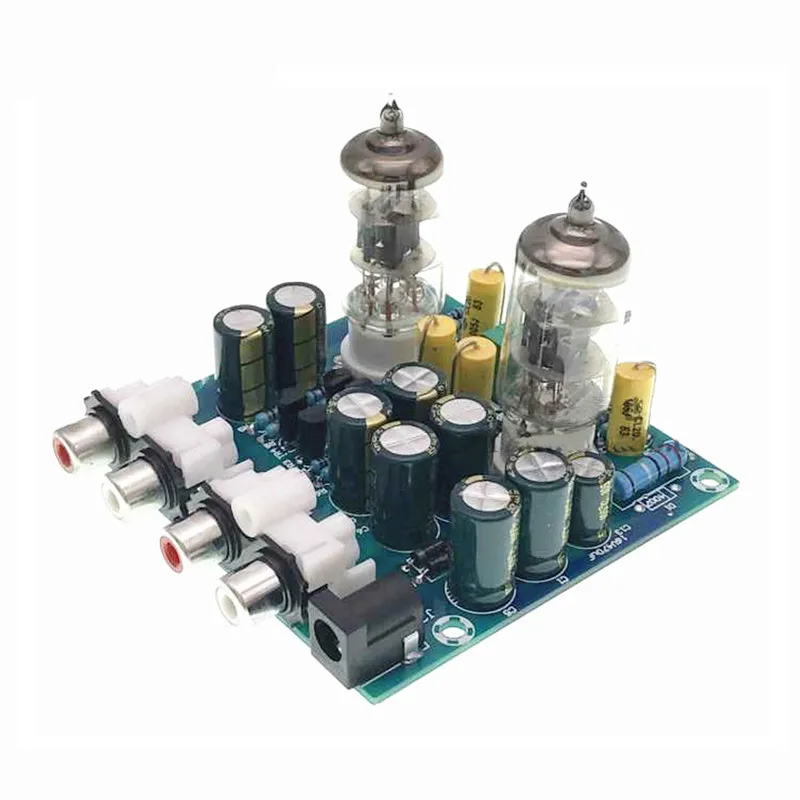 

AC 12V Stereo Potentiometer Valve 6J1 Tube Fever Pre Amplifier Preamp AMP Pre-Amplifier Board Headphone Buffer DIY Kit Module